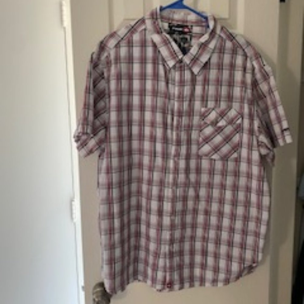 Tony Hawk Plaid 100% Cotton Button down Collared Shirt  Size XXL
